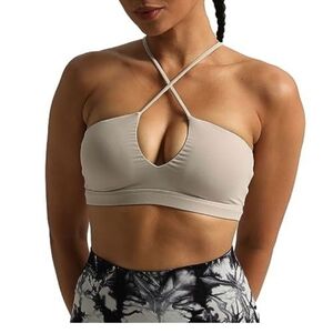 Women's Workout Sports Bras Jamie Deep V Fitness Backless Padded Training